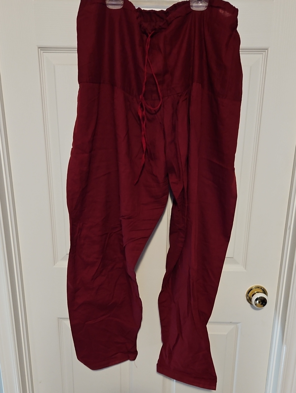 Cotton Drawstring Wide Leg
